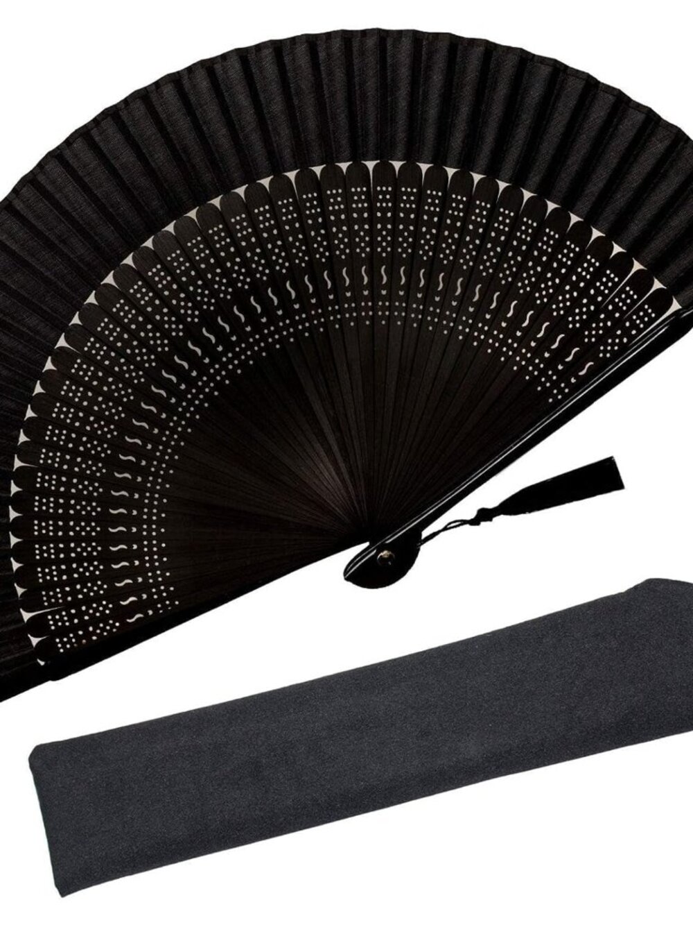 Hand Fan for Women Foldable - Folding Japanese Chinese Fan with Case - for Hot F